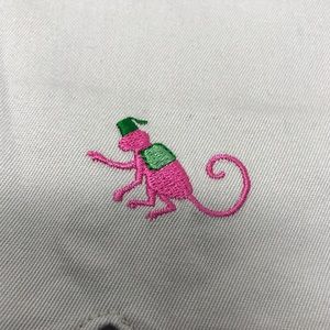 Lily Pulitzer 🐒 khaki scalloped Fez Monkey Skirt